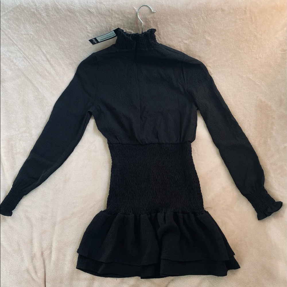 Nasty Gal Petite Shirred Waist Mini Dress